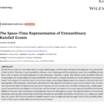 The space-time representation of extraordinary rainfall events